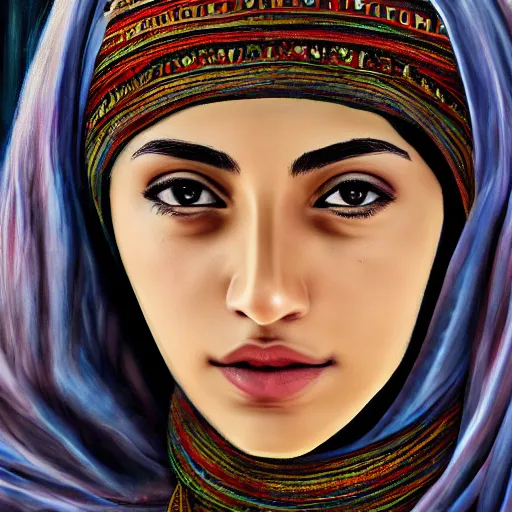 Prompt: Coptic imagination of beautiful face young Coptic woman cinematic, establishing shot, extremely high detail, photo realistic, cinematic lighting, oil painting, intricate line drawings, 8k resolution