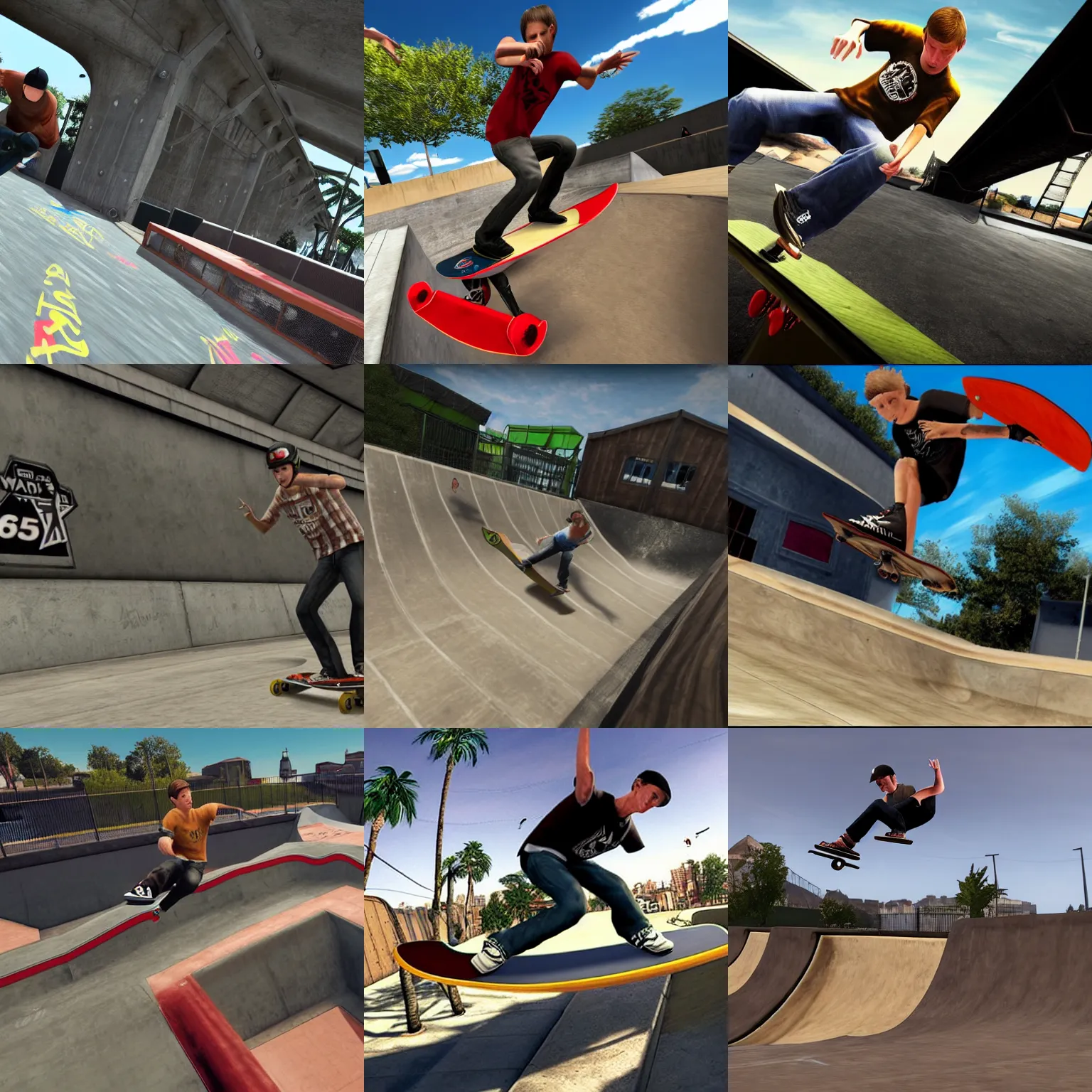 Prompt: tony hawk's pro skater 6