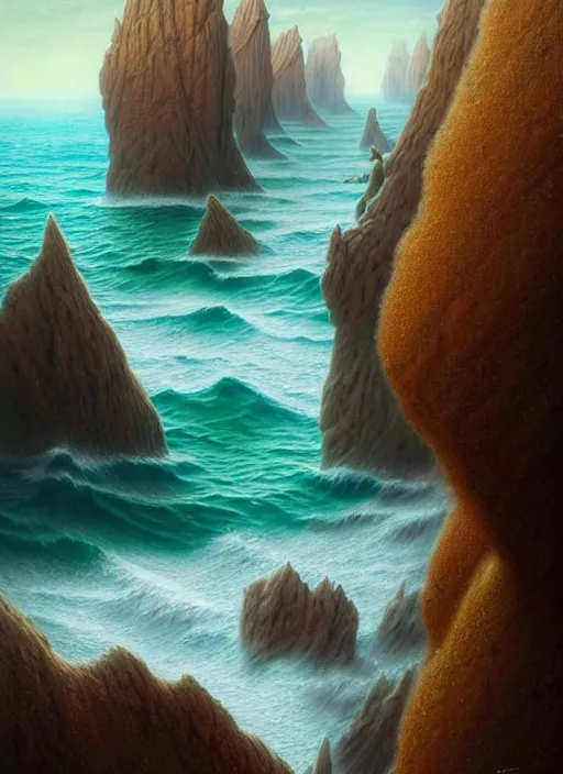 Prompt: A hyper-detailed 3d render like a Oil painting of the Aquatic-Cliffs of the Great-Sand-Sea, surrealism!!!!! surreal concept art, lifelike, photorealistic, digital painting, aesthetic, smooth, sharp focus, Artstation HD, by Greg Rutkowski, Chris Tulloch McCabe, Valentina Remenar and Asher Duran,