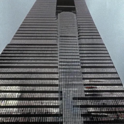 Prompt: patrick bateman plane going through the world trace center towers, in american psycho ( 1 9 9 9 )