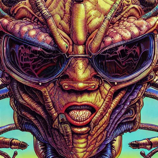 Image similar to closeup of insect man, by yoichi hatakenaka, masamune shirow, josan gonzales and dan mumford, ayami kojima, takato yamamoto, barclay shaw, karol bak