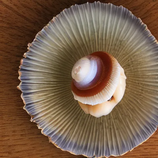 Image similar to “a detailed photo of a dancing scallop”