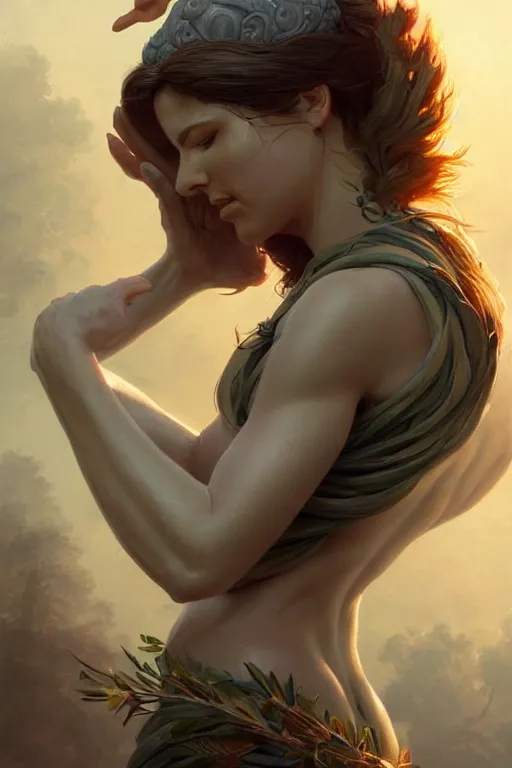 Image similar to goddess of nature, accurate anatomy, only two hands, highly detailed, digital painting, artstation, concept art, smooth, sharp focus, illustration, Unreal Engine 5, 8K, art by art by artgerm and greg rutkowski and edgar maxence