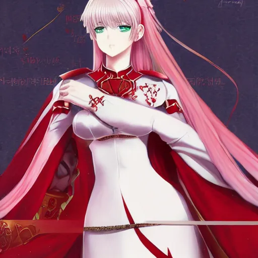 Prompt: Nero Claudius, Emperor of Roses, concept art by Wada Arco