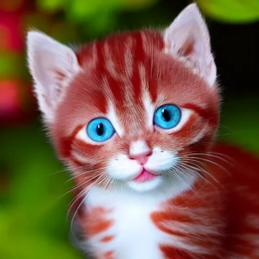 Prompt: adorable crimson kitten