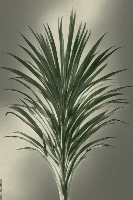 Image similar to ultra realistic illustration, palm plant drawing isolated and closeup, background is white, elegant, highly detailed, digital painting, concept art, smooth, sharp focus, illustration, art by greg rutkowski and alphonse mucha