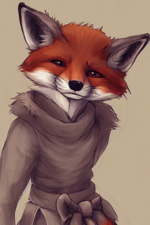 Image similar to a fox fursona, trending on artstation, by kawacy, furry art, digital art