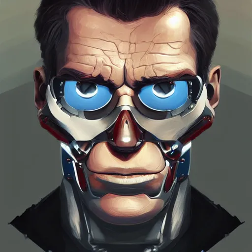 Image similar to face icon stylized minimalist terminator genysis, loftis, cory behance hd by jesper ejsing, by rhads, makoto shinkai and lois van baarle, ilya kuvshinov, rossdraws global illumination