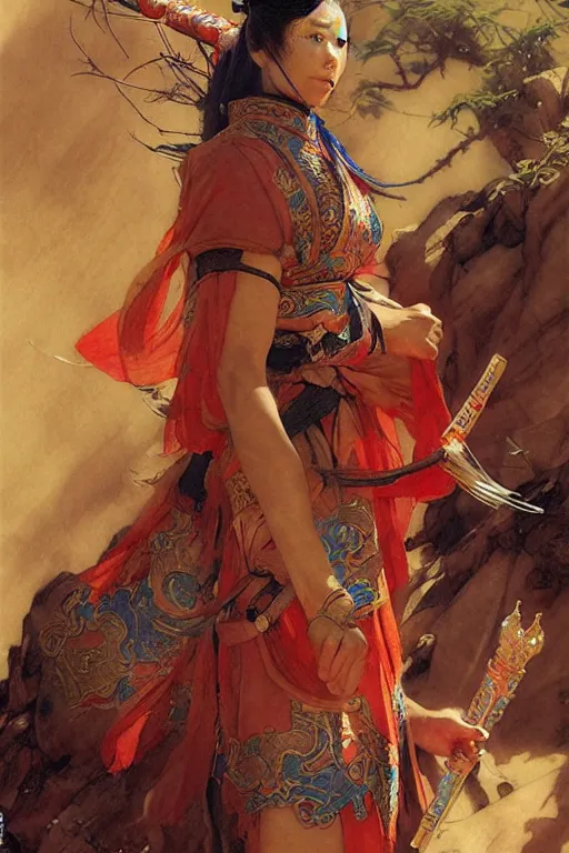 Image similar to wuxia, character design, ancient china, colorful, painting by gaston bussiere, craig mullins, j. c. leyendecker, tom of finland