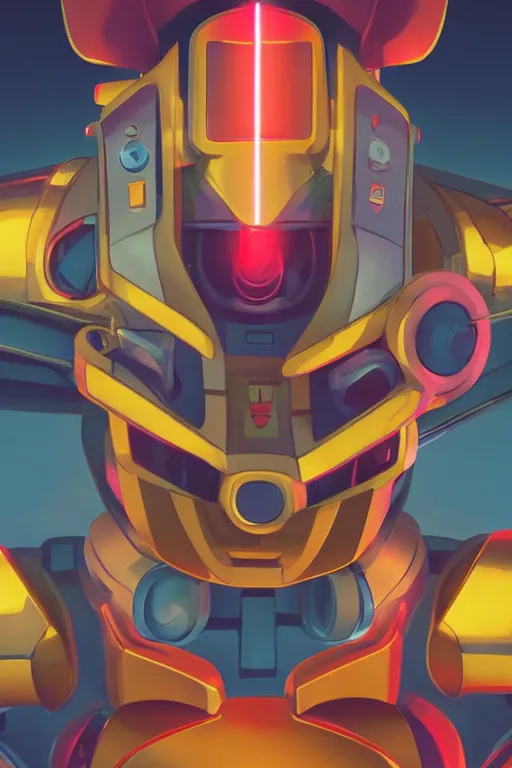 Image similar to metabots medabots medarotto medarot robot minimalist comics helmet mask neon cybereye, behance hd by jesper ejsing, by rhads, makoto shinkai and lois van baarle, ilya kuvshinov, rossdraws global illumination ray tracing hdr radiating a glowing aura