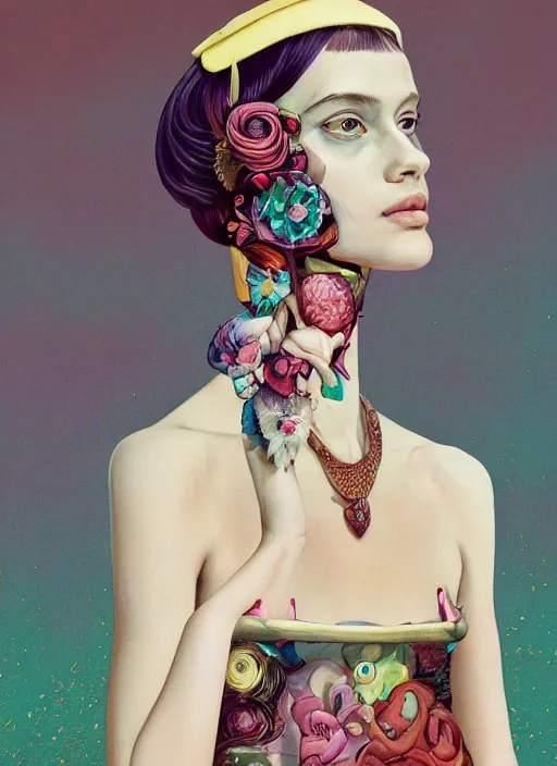Image similar to fashion portrait :: by Martine Johanna and Simon Stålenhag and Chie Yoshii and Kenneth Willardt and wlop and Casey Weldon :: ornate, dynamic, particulate, rich colors, intricate, harper's bazaar, elegant, centered, artstation, smooth, sharp focus, octane render, 3d