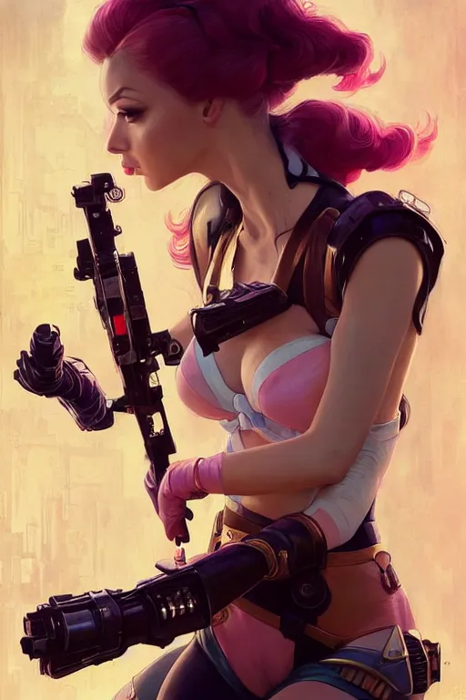 Image similar to gta princess peach as aeon flux profile picture by greg rutkowski, dynamic pose, intricate, futuristic, fantasy, elegant, by stanley artgerm lau, greg rutkowski, thomas kindkade, alphonse mucha, loish, norman rockwell, fantasy lut, asymmetric, long hair, retro computer graphics, video game, fluid lines,