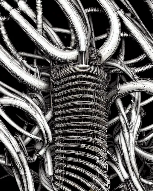 Image similar to comb by hr giger, biomechanical, 4 k, hyper detailed