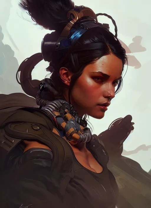 Image similar to Apex Legends Loba, highly detailed, digital painting, artstation, concept art, smooth, sharp focus, illustration, art by artgerm and greg rutkowski and alphonse mucha