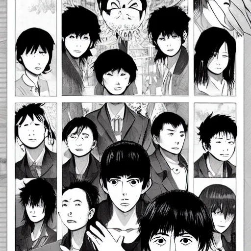 Image similar to A face starting at the camera, by Junji itou, KAZUO UMEZZ, KEI TOUME, TOMOKI IZUMI, KENTARO MIURA, Q HAYASHIDA, SUI ISHIDA, KAORI YUKI, MATSURI AKINO