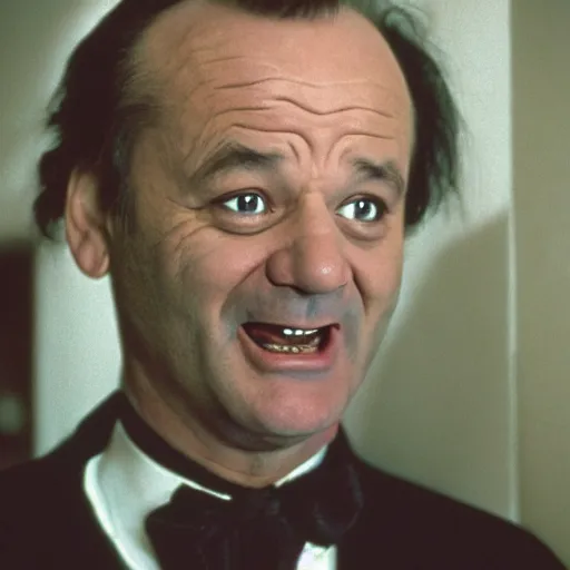 Image similar to bill murray plays jack torrance in the shining, movie still, promotional shot