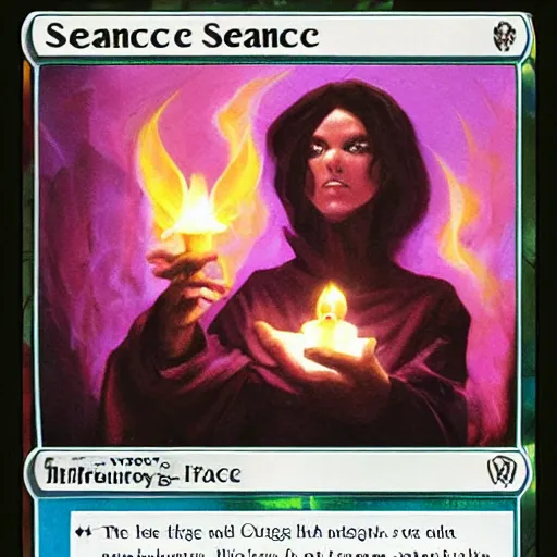 Prompt: Séance, Magic The Gathering card.