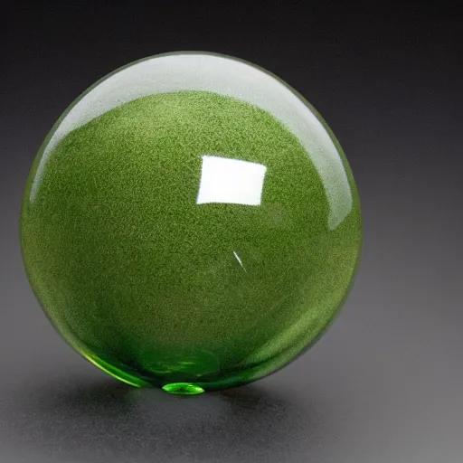 Image similar to a green transparent orb as a pickup item for a medieval game