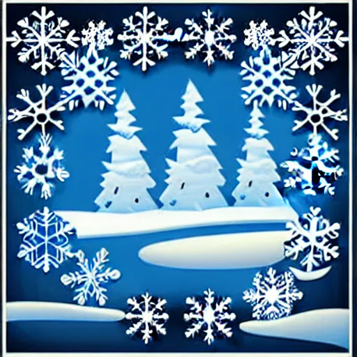 Image similar to winter - themed vector art panel for cnc plasma, laser, stencil, unique winter design