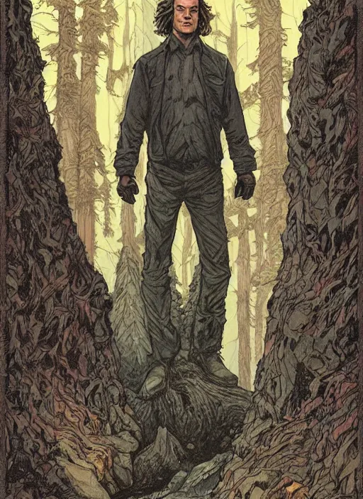 Prompt: twin peaks movie poster art by rebecca guay