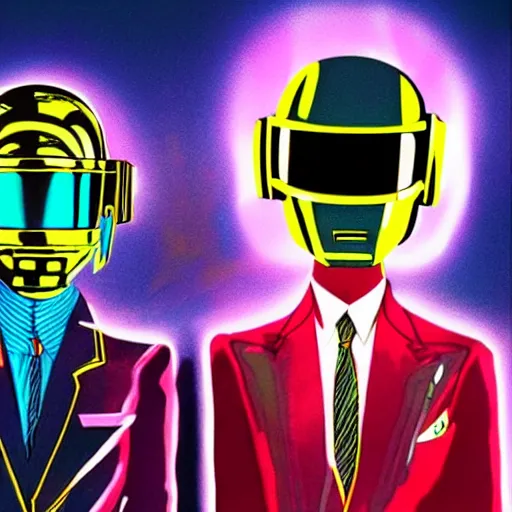 Image similar to Daft punk in an episode of Rick and Morty,