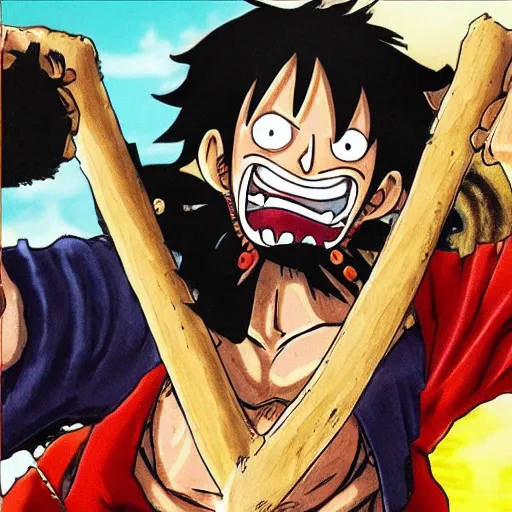 Image similar to luffy as blackbeard