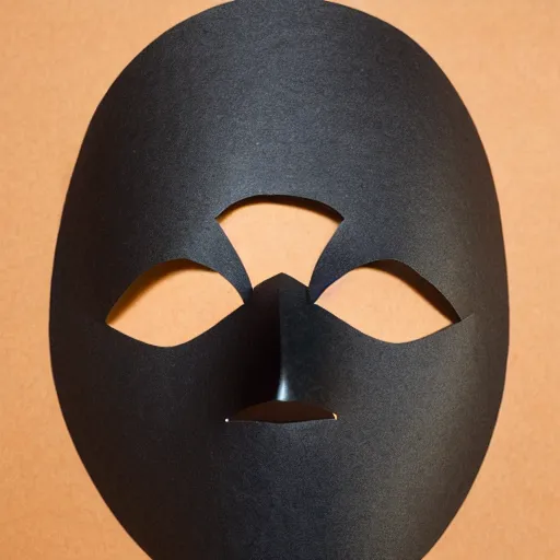 Prompt: a papercraft mask, today's featured costume design 4k