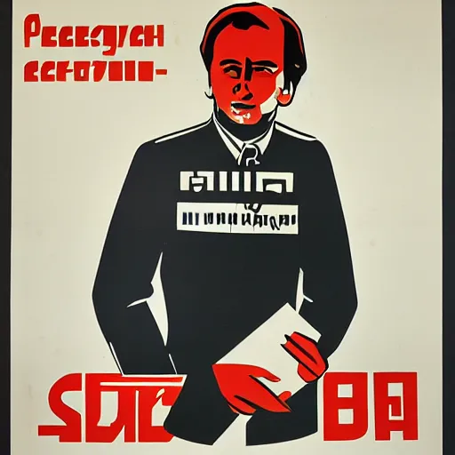 Prompt: soviet poster of web - designer