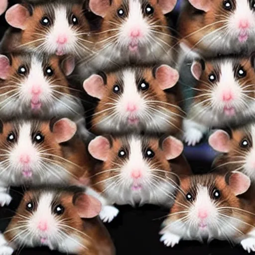 Image similar to hamsters with lazers on their heads