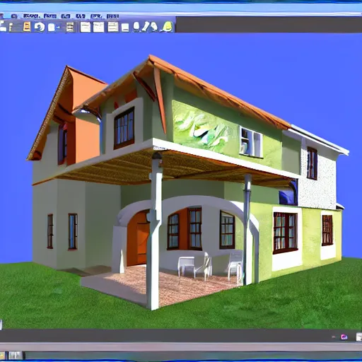 Image similar to 3 d home arcitecture design software, old software, windows 3. 1 software