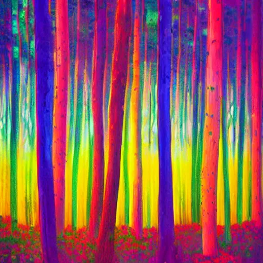 Image similar to rainbow forest