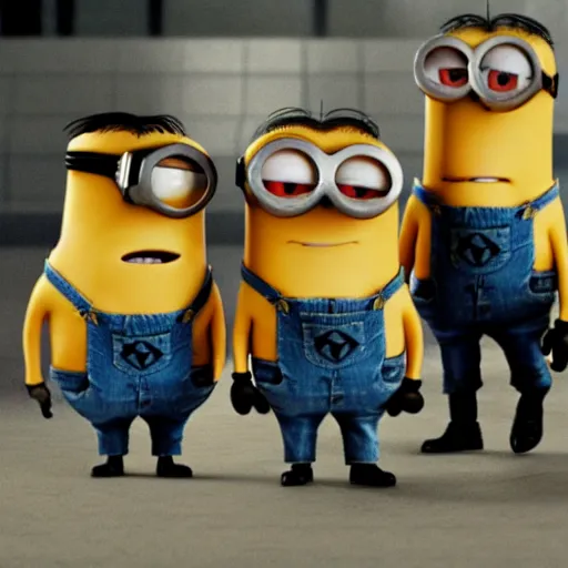 Prompt: fight club movie with minions