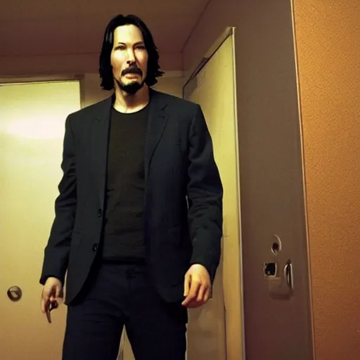 Prompt: the psychologist is trying to explain to me in his office that keanu reeves is my hallucinations