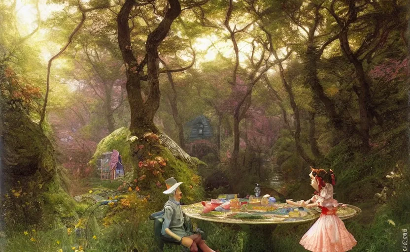 Image similar to alice in the wonderland by peder mørk mønsted and edward matthew hale and daniel f. gerhartz