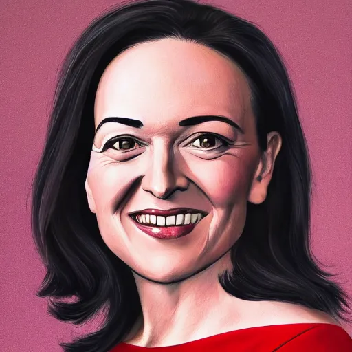 Prompt: Presidential portrait of Sheryl Sandberg