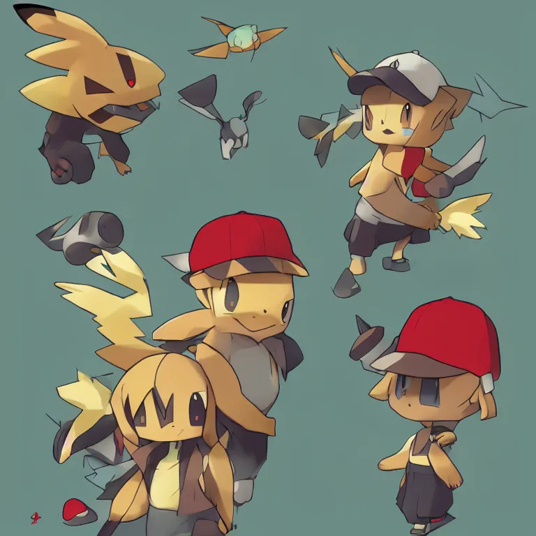 ArtStation - Pokemon trainer Red