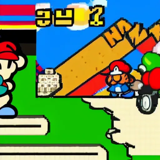 Image similar to paper mario on the n 6 4