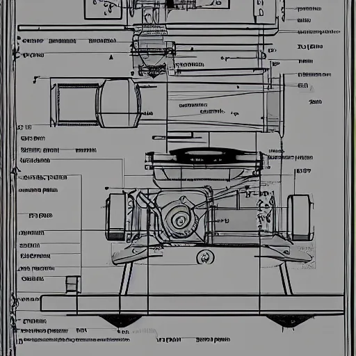 Image similar to detailed technical schematics for a time machine