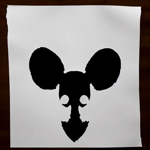 Prompt: one big inkblot on the paper, rorschach test, symmetrical, lightly styled to Ghibli Studio