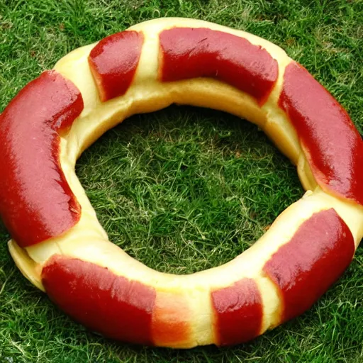 Prompt: hotdog ouroboros