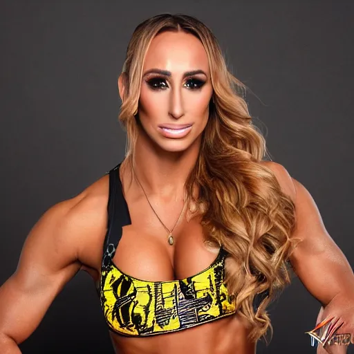 Prompt: carmella from wwe, professional photo, event photos, 8 k, photostudio lighting, big event