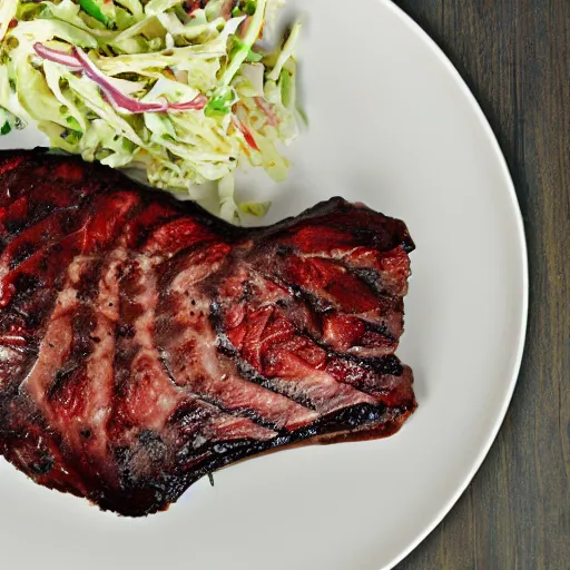 Image similar to coleslaw porterhouse steak