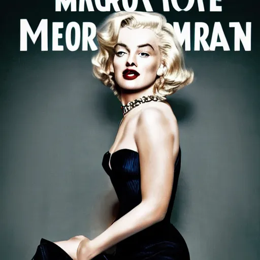 Image similar to Margot Robbie starring as Marilyn Monroe, movie poster, pinup girl