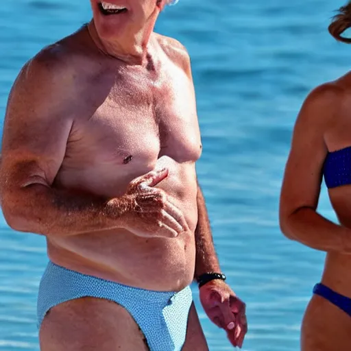 Image similar to joe biden in a bikini
