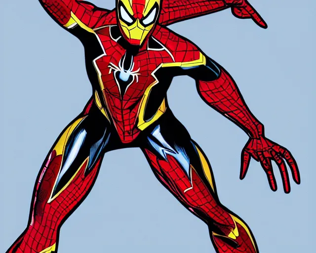 Image similar to sketch of the mcu iron spider
