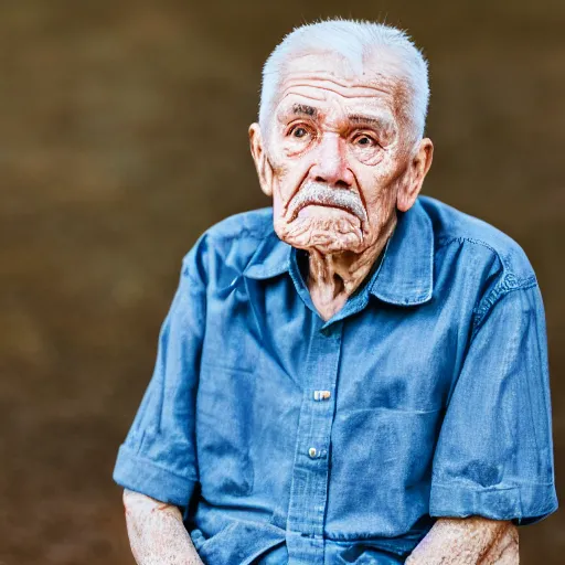 Image similar to portrait of an elderly man with a mullet haircut, canon eos r 3, f / 1. 4, iso 2 0 0, 1 / 1 6 0 s, 8 k, raw, unedited, symmetrical balance, wide angle