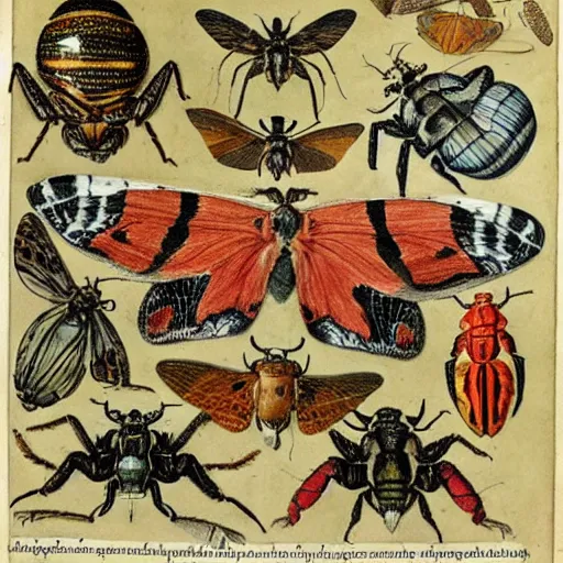 Prompt: metamorphosis insectorum surinamensium, by maria sibylla merian