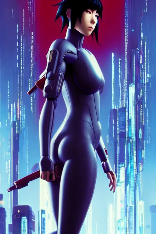 Image similar to weta disney pixar movie still portrait photo of ghost in the shell anime : : as motoko kusanagi by pixar : : by ilya kuvshinov, rossdraws, artgerm, maxim cover, octane render, 3 d, volumetric lighting, anti aliasing, raytracing : :