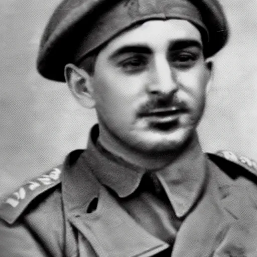 Image similar to caparezza as a ww 2 soldier, 1 9 4 0 s photo