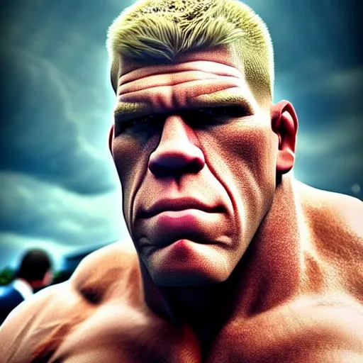 Prompt: john cena and ron perlman's lovechild realistic hyperrealistic 4 k resolution 8 k resolution highly detailed very detailed extremely detailed hd quality detailed face very detailed face extremely detailed face trending on artstation